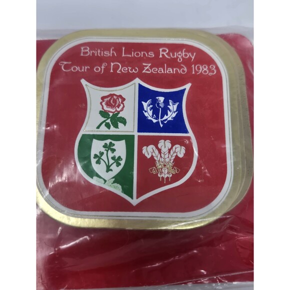 VINTAGE CARDBOARD COASTERS BRITISH LIONS RUGBY TOUR OF NEW ZEALAND 1983 SET OF 6 - Picture 5 of 11